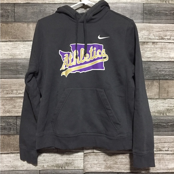 Nike UW Athletics Hoodie Women’s M Gray Pullover University Of Washington - Picture 5 of 8